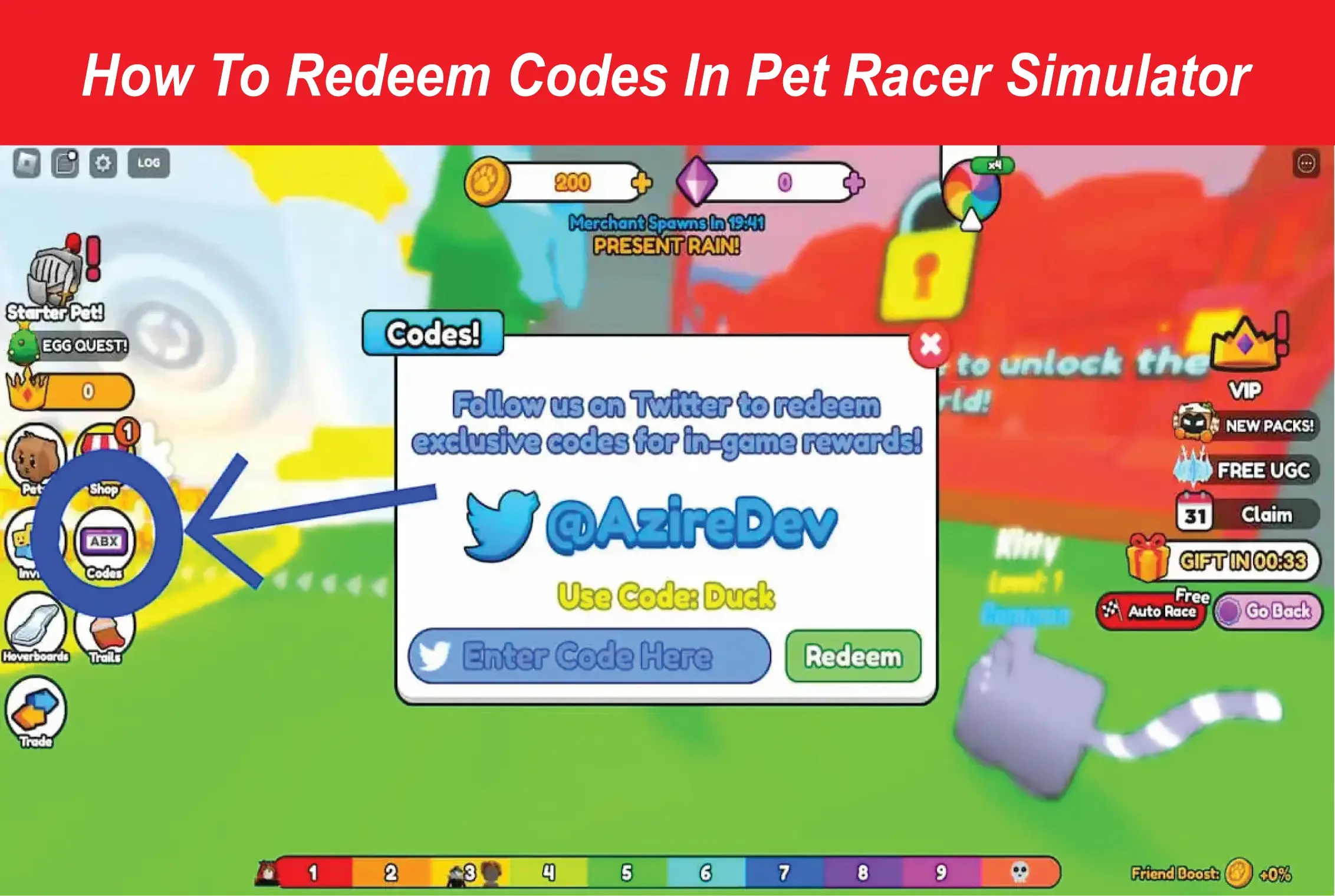 How to Redeem Pet Racer Simulator Codes